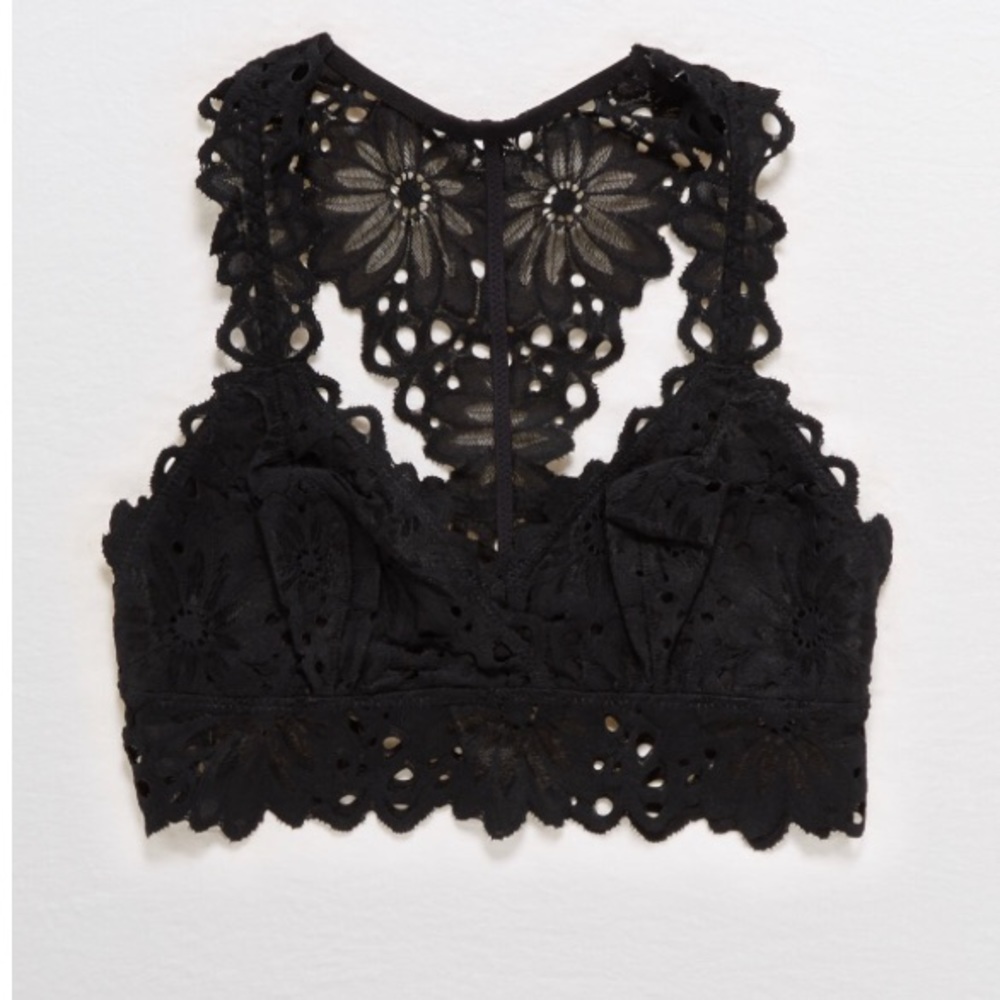 Aerie Lace Racerback Bralette Black
